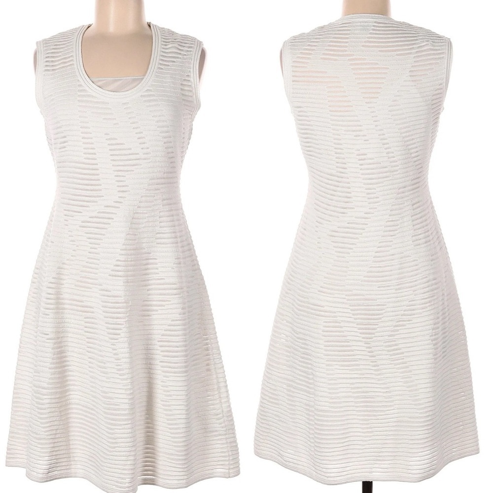 Missoni Abito sheer geometric fit and flare dress